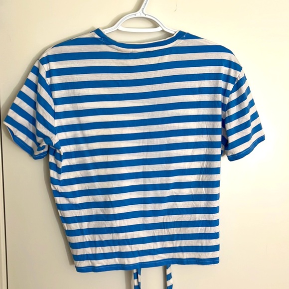 A white top with Blue stripes - Picture 3 of 4